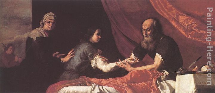 Jacob Receives Isaac's Blessing painting - Jusepe de Ribera Jacob Receives Isaac's Blessing art painting